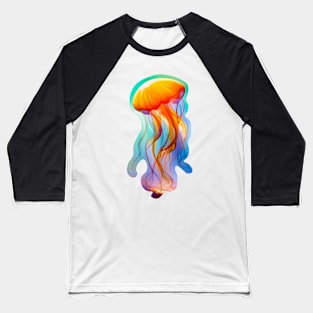 Colorful Jellyfish Baseball T-Shirt